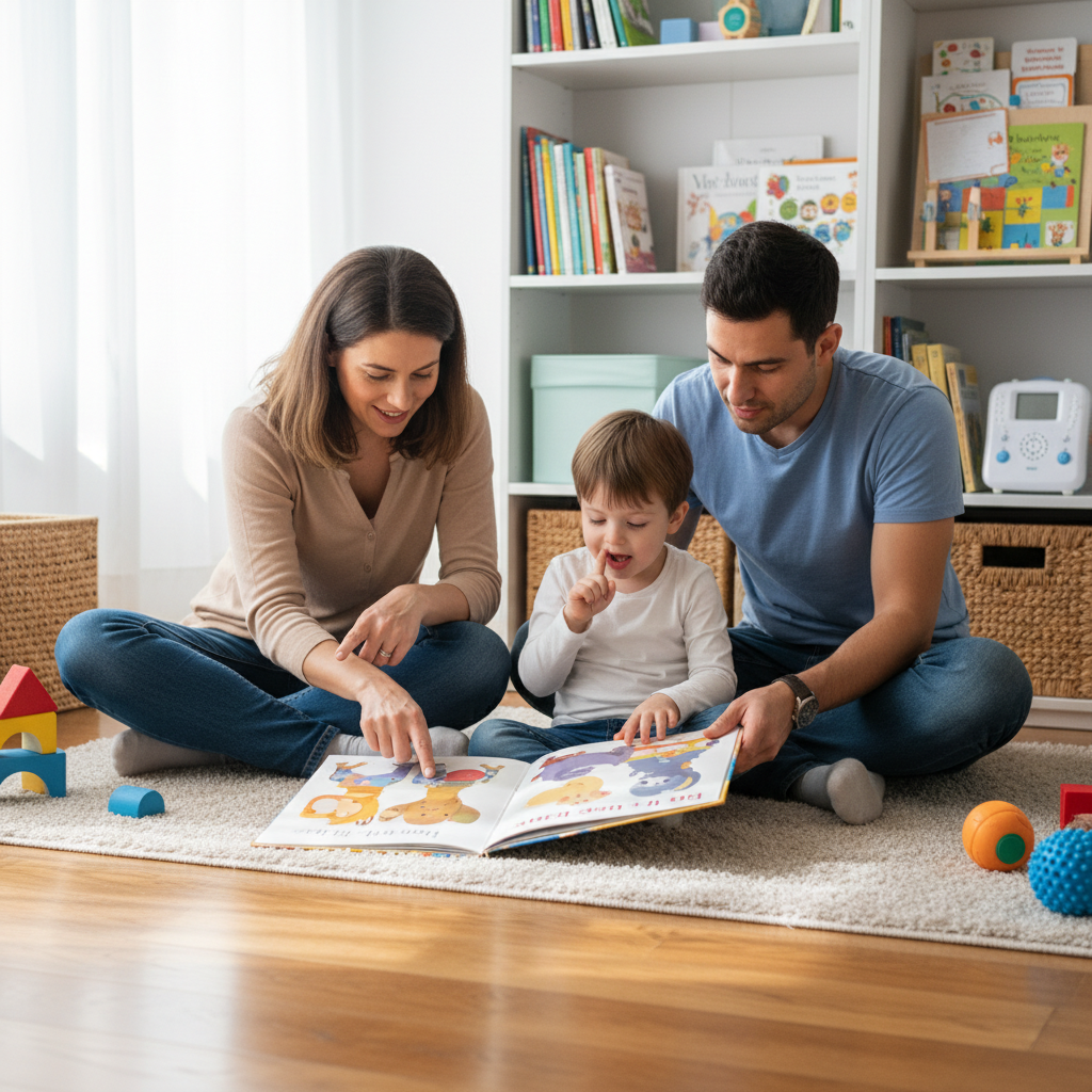 Sự đồng h&agrave;nh của cha mẹ l&agrave; yếu tố then chốt trong qu&aacute; tr&igrave;nh trị liệu ng&ocirc;n ngữ cho trẻ