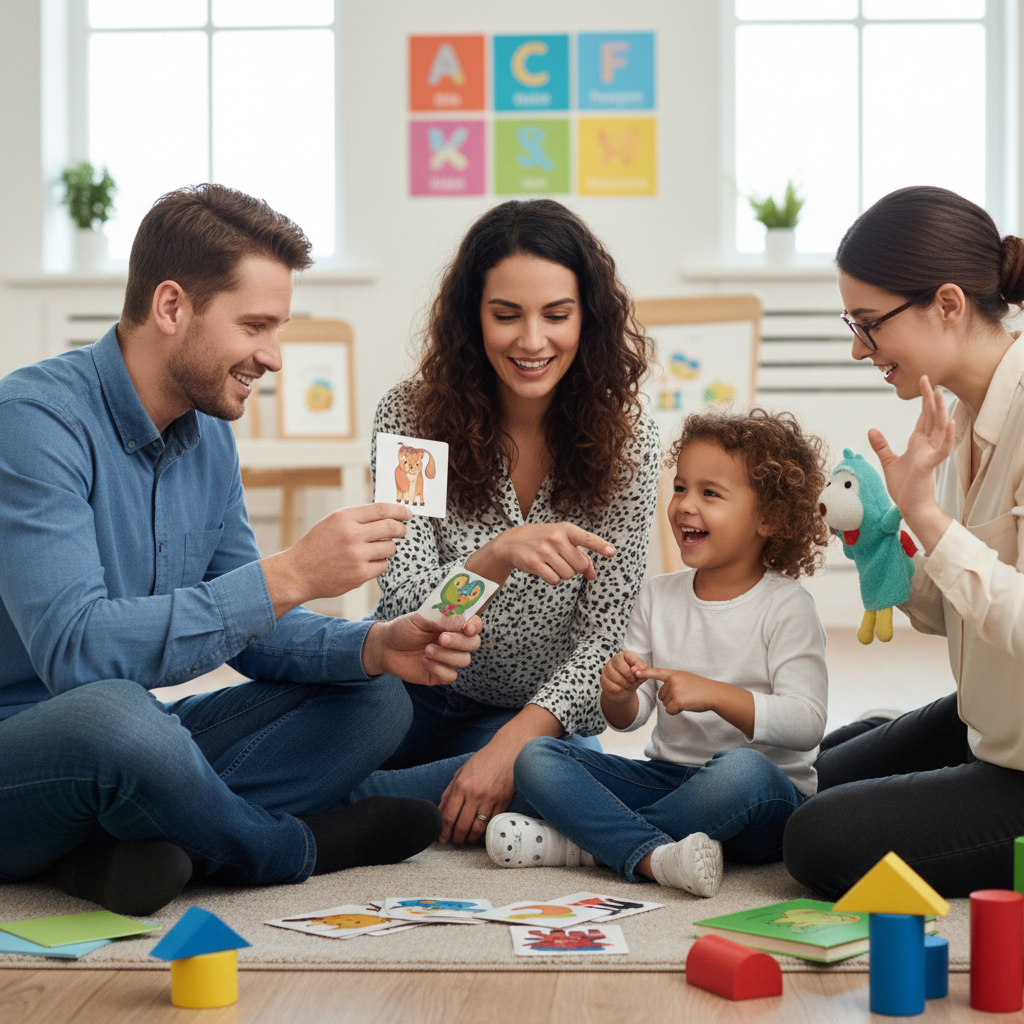 Sự phối hợp giữa cha mẹ v&agrave; chuy&ecirc;n gia l&agrave; ch&igrave;a kh&oacute;a th&agrave;nh c&ocirc;ng trong trị liệu ng&ocirc;n ngữ